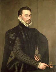 Portret van een man uit het gevolg van kardinaal Granvelle